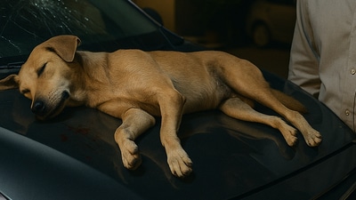 A stray dog was allegedly killed by a Bengaluru doctor by throwing it from the second floor. ((Representational image generated using AI)) A stray dog was allegedly killed by a Bengaluru doctor by throwing it from the second floor. ((Representational image generated using AI))