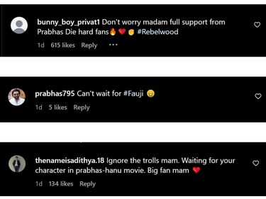 Prabhas fans show up in support Prabhas fans show up in support