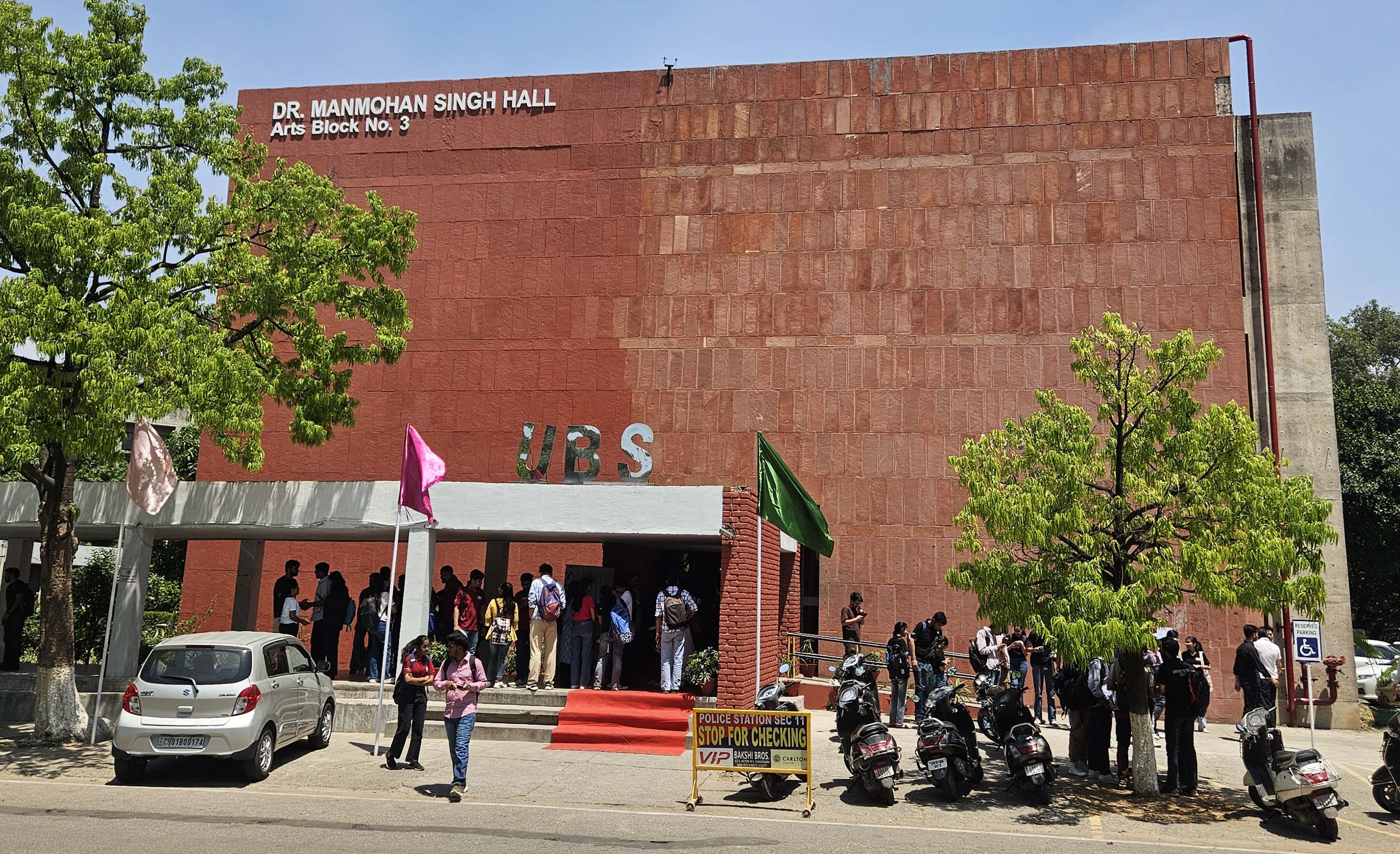 The PU’s Arts Block 3 building that has been named after the former prime minister. (HT) The PU’s Arts Block 3 building that has been named after the former prime minister. (HT)