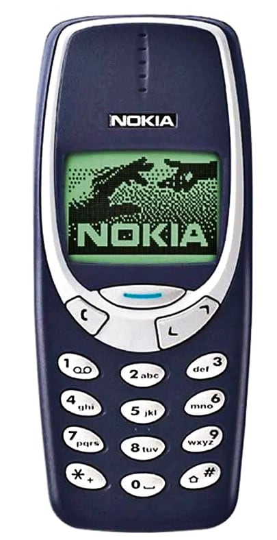The trusty Nokia 3310. The trusty Nokia 3310.