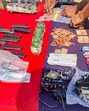 Acting on information from BSF’s intelligence wing, troops launched a search operation and uncovered two large concealed packets from an agricultural field. The haul includes 5 hand grenades with 6 detonators, 4 pistols with 8 magazines, 220 live rounds, 4.845 kg high explosive with IED circuits, remote-controlled devices, multiple types of batteries, as per the spokesperson. (PTI)