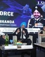 Air Chief Marshal Birender Singh Dhanoa (retd) addressing a gathering at an event in Ludhiana on Saturday. (HT Photo)