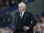 Real Madrid coach Carlo Ancelotti reacts 