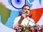 Senior Congress leader Rahul Gandhi addresses the Bharat Summit 2025 in Hyderabad on Saturday. (PTI) Senior Congress leader Rahul Gandhi addresses the Bharat Summit 2025 in Hyderabad on Saturday. (PTI)