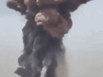 The explosion shattered windows within several kilometres, with social media videos showing a mushroom cloud forming after the blast. The explosion shattered windows within several kilometres, with social media videos showing a mushroom cloud forming after the blast.
