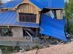The house of a terror suspect was demolished by security forces in Shopian, J&K. The house of a terror suspect was demolished by security forces in Shopian, J&K.