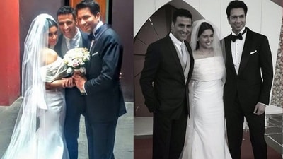 Akshay Kumar with Asin and her husband Rahul Sharma Akshay Kumar with Asin and her husband Rahul Sharma