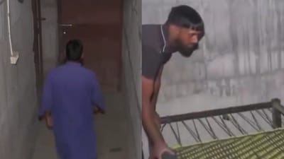 Border residents restoring underground bunkers in a village in Poonch. (ANI grab ) Border residents restoring underground bunkers in a village in Poonch. (ANI grab )