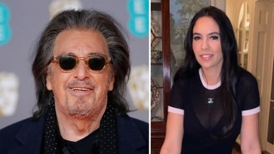 Al Pacino and Noor Alfallah celebrated the actor's 85th birthday together. (Photo by Tolga AKMEN / AFP, nooralfallah/Instagram) Al Pacino and Noor Alfallah celebrated the actor's 85th birthday together. (Photo by Tolga AKMEN / AFP, nooralfallah/Instagram)
