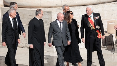 Brazil's President Luiz Inacio Lula da Silva walks, on the day of the funeral Mass of Pope Francis, at the Vatican, April 26, 2025. REUTERS/Remo Casilli (REUTERS)