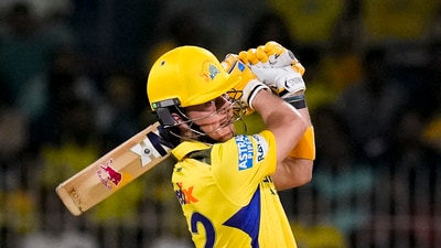 Dewald Brevis on his debut for CSK in IPL 2025. (PTI)