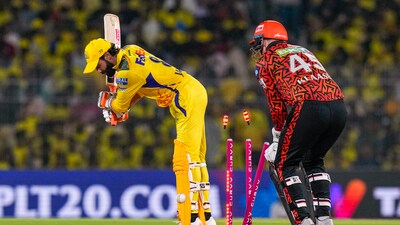 Ravindra Jadeja was dismissed by Kamindu Mendis after scoring 21(17). (PTI)