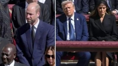 Donald Trump with wife Melania, and Prince William attend Pope Francis' funeral in Rome. Donald Trump with wife Melania, and Prince William attend Pope Francis' funeral in Rome.