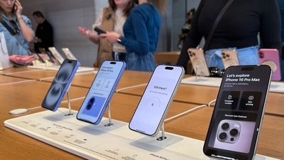 Apple is looking to move most of its manufacturing and production out of China, with India being one of the countries where they are increasing activities. (Getty Images via AFP) Apple is looking to move most of its manufacturing and production out of China, with India being one of the countries where they are increasing activities. (Getty Images via AFP)