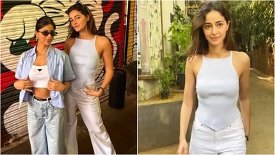 Ananya Panday showcases breezy summer style in chic top and flared pants combo. (Instagram) Ananya Panday showcases breezy summer style in chic top and flared pants combo. (Instagram)