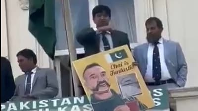 Outside the Pakistan high commission in London, which saw scenes of a Pakistani diplomatic official making threatening gestures.. Outside the Pakistan high commission in London, which saw scenes of a Pakistani diplomatic official making threatening gestures..