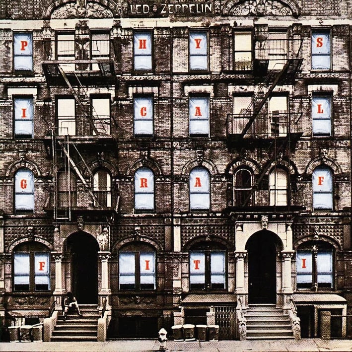 The cover of Led Zeppelin’s Physical Graffiti. The cover of Led Zeppelin’s Physical Graffiti.
