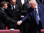 What did Donald Trump say during handshake with Emmanuel Macron at Pope's funeral? (2025.AP/PTI) (AP04_26_2025_000170B) What did Donald Trump say during handshake with Emmanuel Macron at Pope's funeral? (2025.AP/PTI) (AP04_26_2025_000170B)