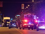 Police officers work at the scene, after a vehicle drove into a crowd at the Lapu Lapu day block party, in which police say multiple people were killed and injured, in Vancouver, Canada April 27.