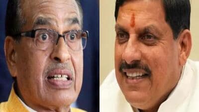 A political analyst said Mahdya Pradesh chief minister Mohan Yadav (right) was taking decisions to build his image of being people-friendly and good administrator to overshadow the adoration among public for the former CM Shivraj Singh Chouhan (left).