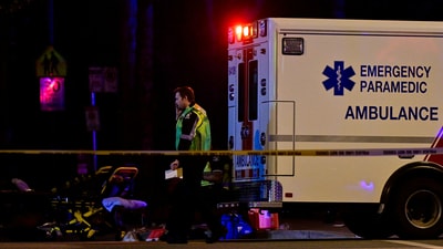 The suspect, a 30-year-old man, was apprehended at the spot with assistance from several festival attendees. (REUTERS)