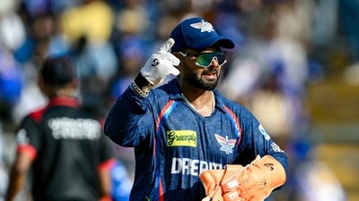 IPL 2025, MI vs LSG: Rishabh Pant has been fined for breaching the Code of Conduct. (AFP) IPL 2025, MI vs LSG: Rishabh Pant has been fined for breaching the Code of Conduct. (AFP)