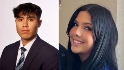 Jax Ulbrich and Sydney Schoen were involved in the NFL Draft prank-calling row (Berry College and Instagram/Joe Schoen) Jax Ulbrich and Sydney Schoen were involved in the NFL Draft prank-calling row (Berry College and Instagram/Joe Schoen)