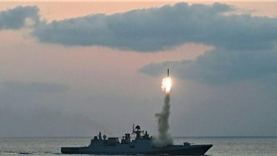 The Indian Navy shared visuals of BrahMos anti-ship and anti-surface cruise missiles The Indian Navy shared visuals of BrahMos anti-ship and anti-surface cruise missiles