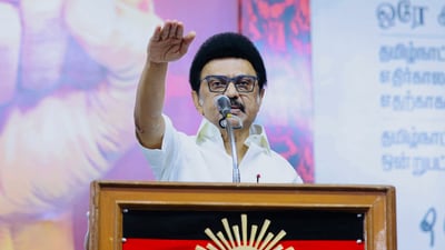 Tamil Nadu chief minister MK Stalin addresses a gathering during a public meeting, in Tiruvallur district of Tamil Nadu. (File photo) Tamil Nadu chief minister MK Stalin addresses a gathering during a public meeting, in Tiruvallur district of Tamil Nadu. (File photo)