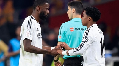 Real Madrid defender Antonio Rudiger apologised Sunday after his red card vs Barcelona (REUTERS)