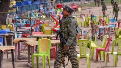 An Indian Army personnel at the site of the Pahalgam terror attack, in Anantnag district in Jammu and Kashmir. (PTI) An Indian Army personnel at the site of the Pahalgam terror attack, in Anantnag district in Jammu and Kashmir. (PTI)