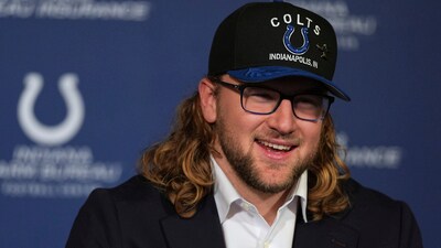 Indianapolis Colts first-round draft choice Tyler Warren received a prank call during the NFL Draft (AP) Indianapolis Colts first-round draft choice Tyler Warren received a prank call during the NFL Draft (AP)
