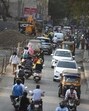 A recent survey by the traffic police revealed that ongoing civic works, including road repairs, resurfacing, sewer line installations, and underground gas pipeline projects, have caused traffic congestion. (MAHENDRA KOLHE/ HT) A recent survey by the traffic police revealed that ongoing civic works, including road repairs, resurfacing, sewer line installations, and underground gas pipeline projects, have caused traffic congestion. (MAHENDRA KOLHE/ HT)