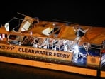 Law enforcement officials are probing the wreckage of a Clearwater Ferry after a boat crashed near the Clearwater Memorial Causeway Bridge.