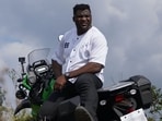 Francis Ngannou was reportedly involved in a motorcycle accident in Cameroon. Francis Ngannou was reportedly involved in a motorcycle accident in Cameroon.