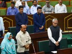 Jammu and Kashmir chief minister Omar Abdullah observes silence to pay tribute to the victims of the Pahalgam terror attack.