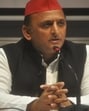 SP chief Akhilesh Yadav was addressing a press conference in Lucknow on April 27. (HT file)