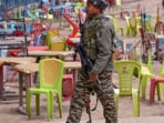 An Indian Army personnel at the site of the Pahalgam terror attack, in Anantnag district in Jammu and Kashmir. An Indian Army personnel at the site of the Pahalgam terror attack, in Anantnag district in Jammu and Kashmir.