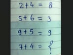 A maths brain teaser challenged users with puzzling equations.