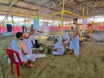 Seers perform Som Yagya at Mahakaleshwar temple, Ujjain, on April 24. (HT Photo) Seers perform Som Yagya at Mahakaleshwar temple, Ujjain, on April 24. (HT Photo)