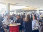 People were stranded in Valencia waiting for trains. People were stranded in Valencia waiting for trains.