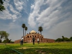 People Enjoy at pleasant weather under the sky at Humayun Tomb in New Delhi, India, on Saturday, April 26, 2025. People Enjoy at pleasant weather under the sky at Humayun Tomb in New Delhi, India, on Saturday, April 26, 2025.