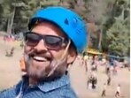 As the tourist, identified as Rishi Bhatt, begins ziplining, the operator chants “Allahhu Akbar” three times before releasing him. As the tourist, identified as Rishi Bhatt, begins ziplining, the operator chants “Allahhu Akbar” three times before releasing him.