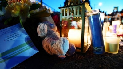 A teddy bear and lit candles are seen at a vigil in Vancouver, at 41st and Fraser street on April 27, 2025, a day after a car drove into a crowd during the Lapu Lapu Festival. The suspect in a Canadian car-ramming attack that left 11 dead at a Filipino street party was charged with murder, police said on April 27, adding that additional charges were anticipated. (Photo by Don MacKinnon / AFP) (AFP) A teddy bear and lit candles are seen at a vigil in Vancouver, at 41st and Fraser street on April 27, 2025, a day after a car drove into a crowd during the Lapu Lapu Festival. The suspect in a Canadian car-ramming attack that left 11 dead at a Filipino street party was charged with murder, police said on April 27, adding that additional charges were anticipated. (Photo by Don MacKinnon / AFP) (AFP)