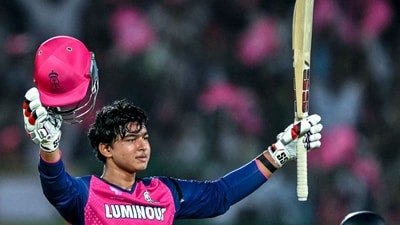 Vaibhav Suryavanshi slammed 35-ball century vs Gujarat Titans. (AFP) Vaibhav Suryavanshi slammed 35-ball century vs Gujarat Titans. (AFP)
