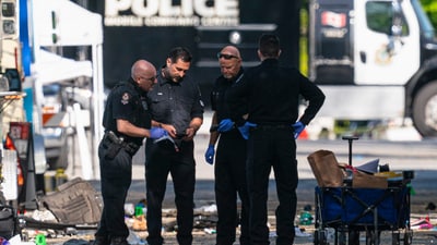 The incident occurred when the street festival was taking place at E. 41st Avenue and Fraser on Saturday. (AP)