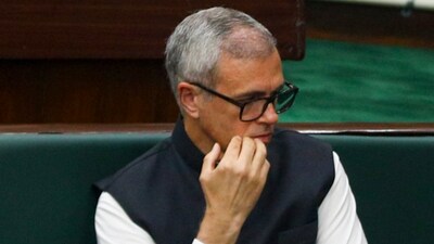 Jammu and Kashmir chief minister Omar Abdullah during the one-day special session of the assembly. (PTI) Jammu and Kashmir chief minister Omar Abdullah during the one-day special session of the assembly. (PTI)
