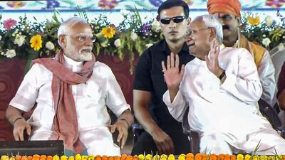 Prime Minister Narendra Modi with Bihar chief minister Nitish Kumar during the National Panchayati Raj Day programme in Madhubani on Thursday. (File Photo / PMO) Prime Minister Narendra Modi with Bihar chief minister Nitish Kumar during the National Panchayati Raj Day programme in Madhubani on Thursday. (File Photo / PMO)