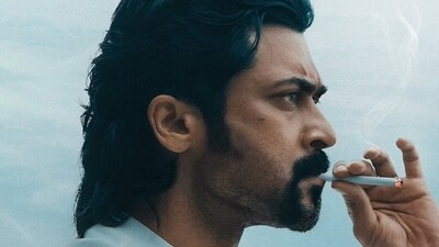 Suriya in a still from his upcoming film, Karthik Subbaraj's Retro. Suriya in a still from his upcoming film, Karthik Subbaraj's Retro.