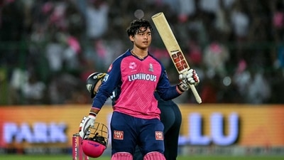 Rajasthan Royals' Vaibhav Suryavanshi celebrates after scoring a century during the Indian Premier League (IPL) Twenty20 cricket match between Rajasthan Royals and Gujarat Titans at the Sawai Mansingh Stadium in Jaipur (AFP) Rajasthan Royals' Vaibhav Suryavanshi celebrates after scoring a century during the Indian Premier League (IPL) Twenty20 cricket match between Rajasthan Royals and Gujarat Titans at the Sawai Mansingh Stadium in Jaipur (AFP)
